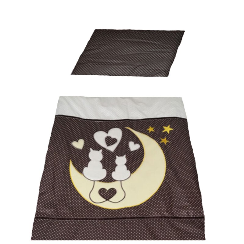 Set lenjerie de pat 2 piese pentru bebelusi Ty i My Kitten LPTMK2-MA, Multicolor