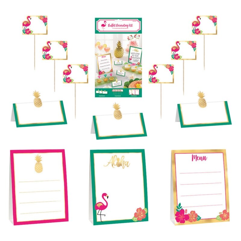 Kit decoratiuni masa petreceri - Aloha, Radar 410087, 12 buc/set