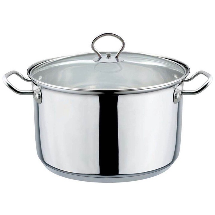 Oala inox 901S, 6.5 L, 24 cm Novatim