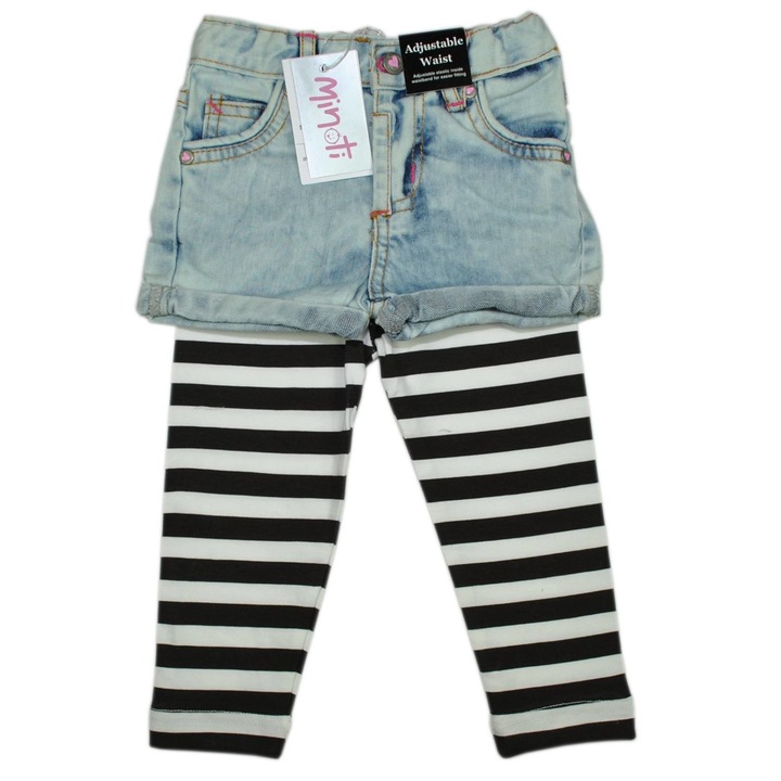 Farmer short és fekete csíkos leggings szett