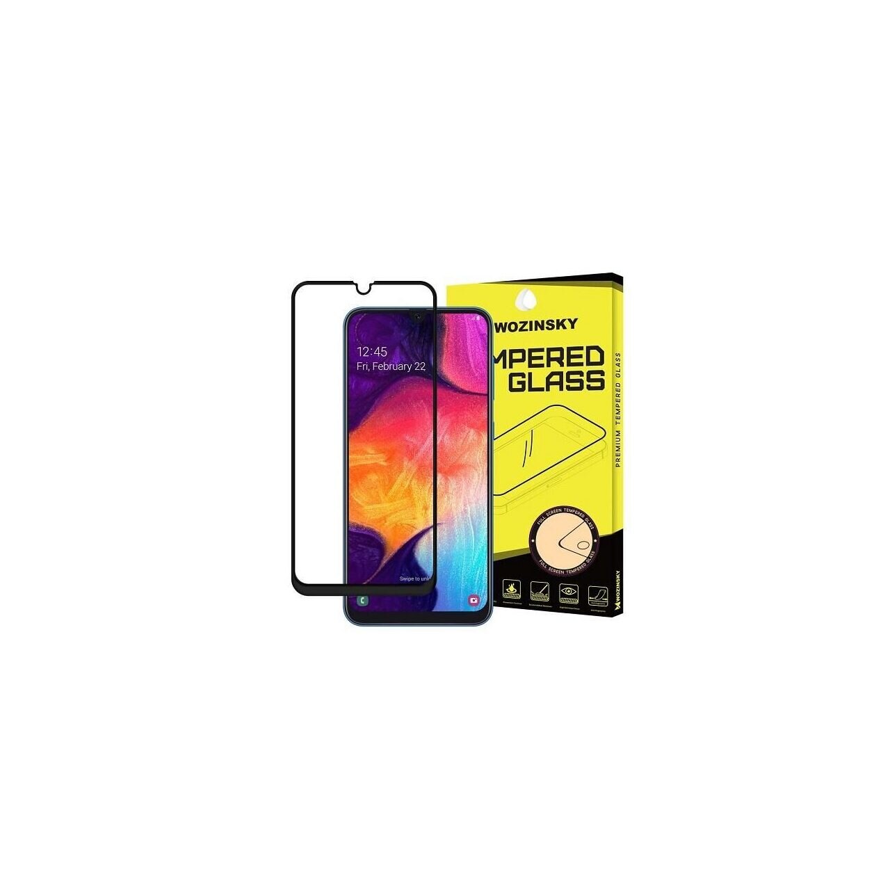 Folie Sticla Samsung Galaxy A30,Galaxy A50 - Wozinsky 5D Full Glue Negru
