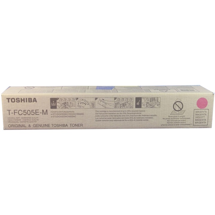 Toner Original Toshiba Magenta, T-FC505EM, pentru e-Studio seria e-2505/5005AC, 35K, incl.TV 0.8 RON, "6AJ00000292"