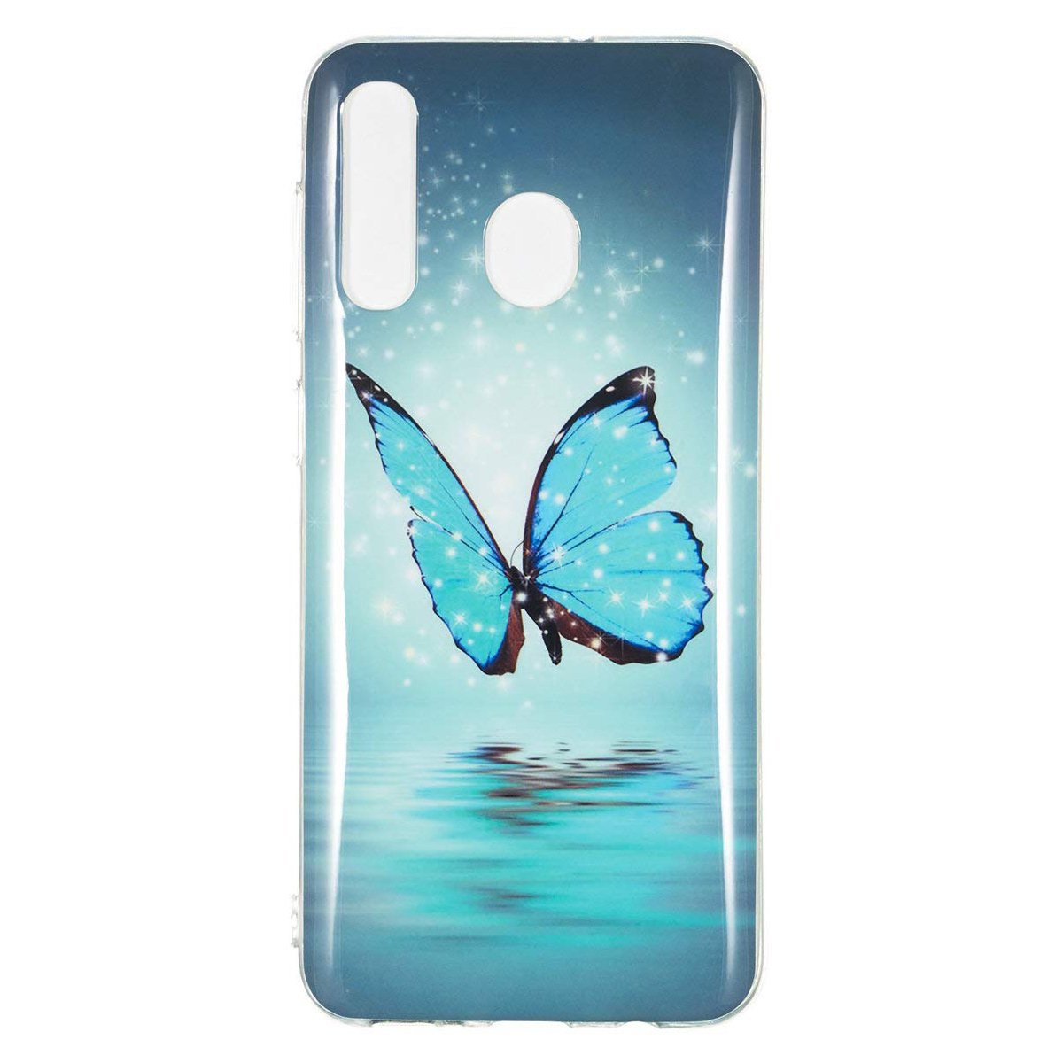 SET 1x Carcasa Husa Samsung Galaxy A20, Samsung Galaxy A30 Model Butterfly, Fosforescent, Antisoc + 1x Folie sticla securizata Samsung Galaxy A20, Samsung Galaxy A30 Tempered Glass Viceversa