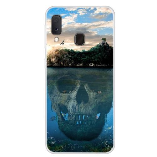 Carcasa Husa Samsung Galaxy A20e model Skull Island, Antisoc + Folie sticla securizata Samsung Galaxy A20e Full 3D Tempered Glass Viceversa