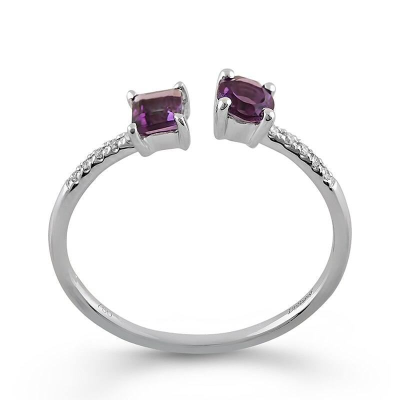 Inel Deruvo Aur 18k Diamante, Ametiste, 52 R33005-AMDW