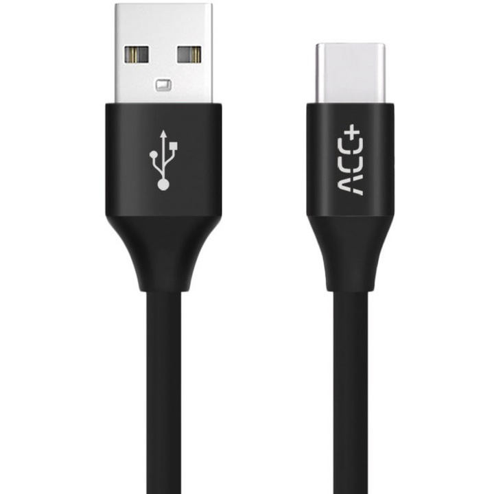 Cablu date Maxcom ACC+, USB Type-C, 1 m, Black