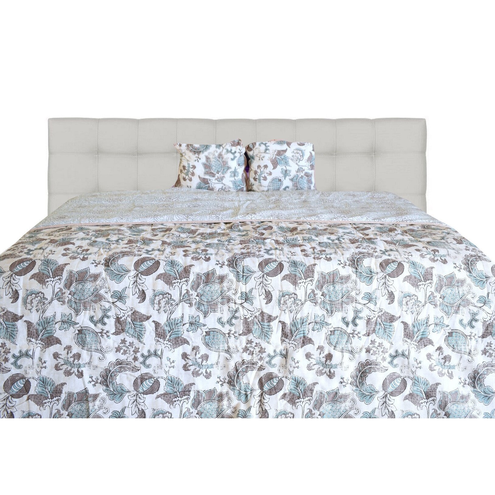 Set Cuvertura cu doua fete si pernute decor, Matlasata, Colectia Luxurio, Traviata Rivoli, 220x240 cm, verde