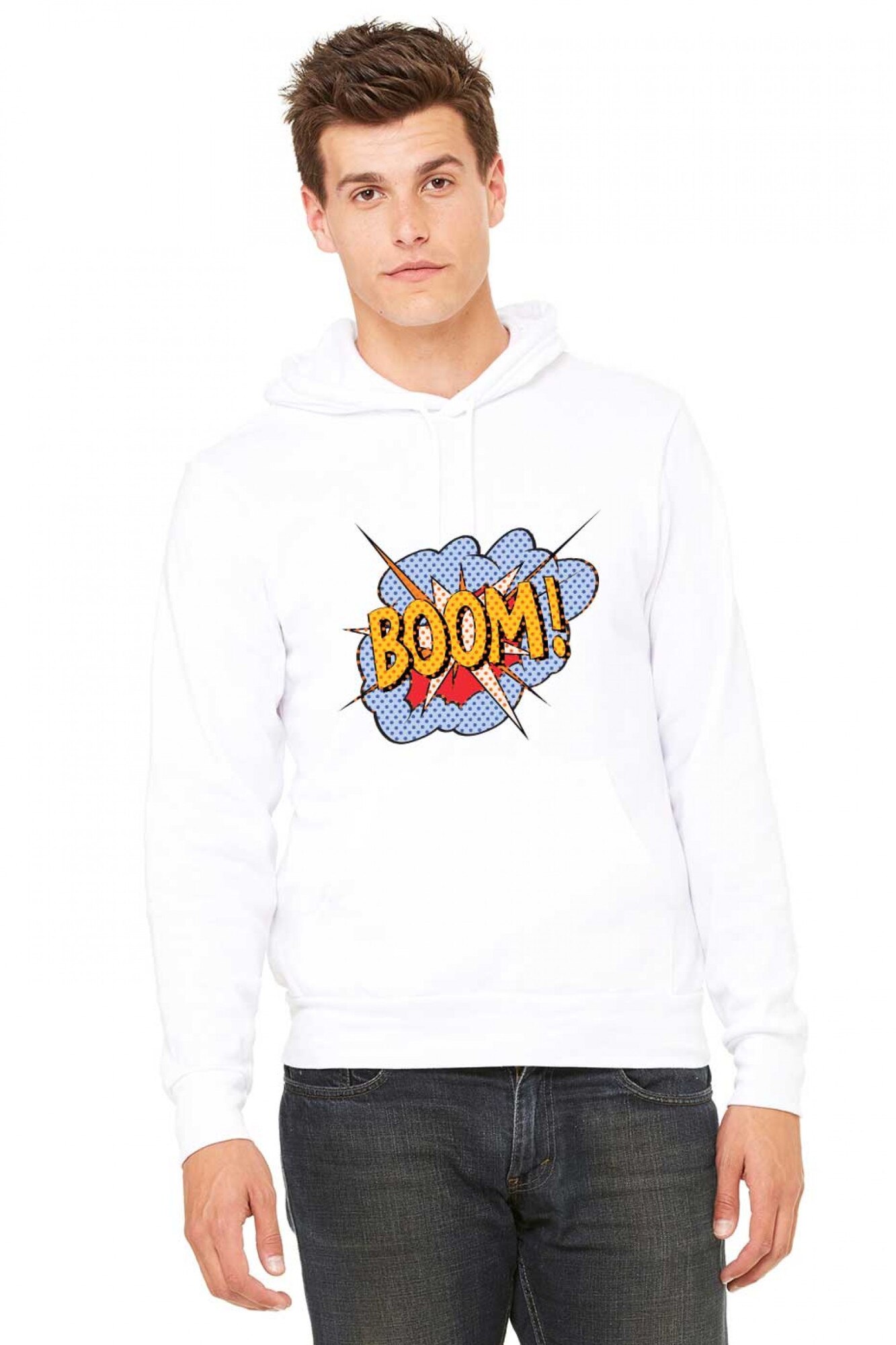 Hanorac Barbati Alb - Boom