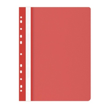 Dosar din plastic cu sina si multiperforatii OFFICE Products, rosu Dosar din plastic cu sina si multiperforatii OFFICE Products, rosu