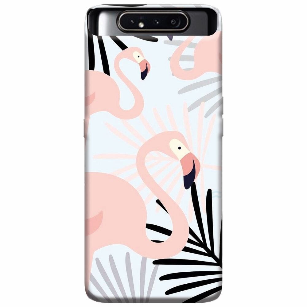 Husa silicon pentru Samsung Galaxy A80, Flamingo