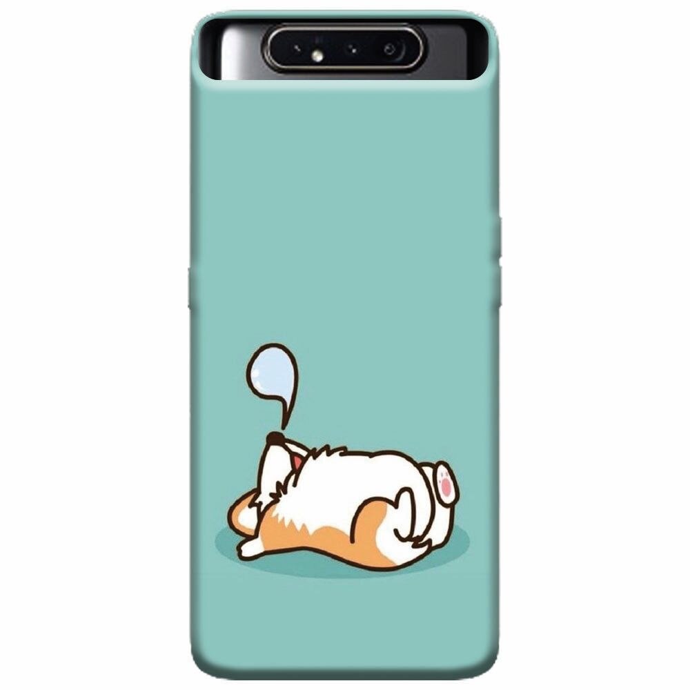 Husa silicon pentru Samsung Galaxy A80, Cute Corgi