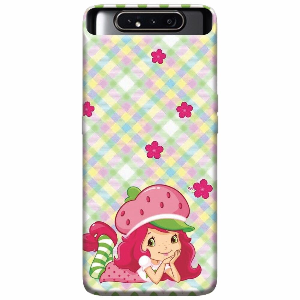 Husa silicon pentru Samsung Galaxy A80, Strawberry Girl
