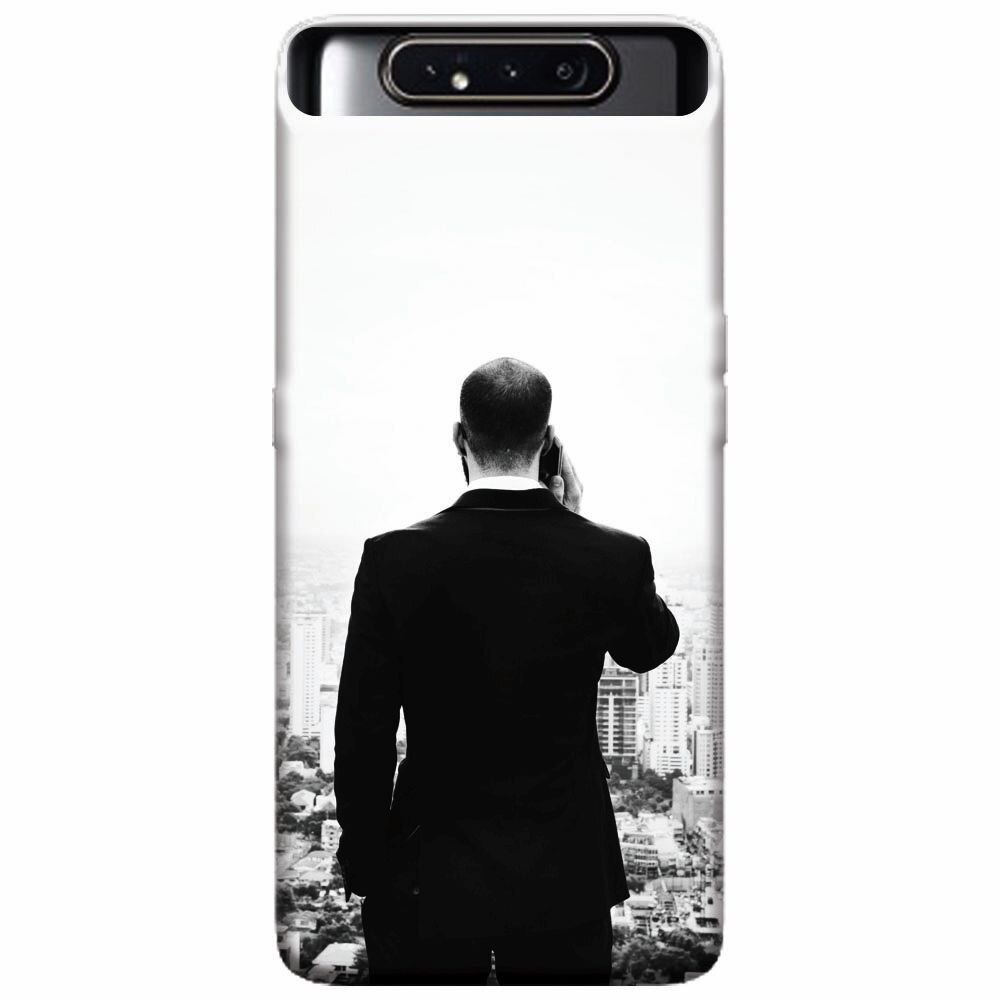 Husa silicon pentru Samsung Galaxy A80, Man In Suit