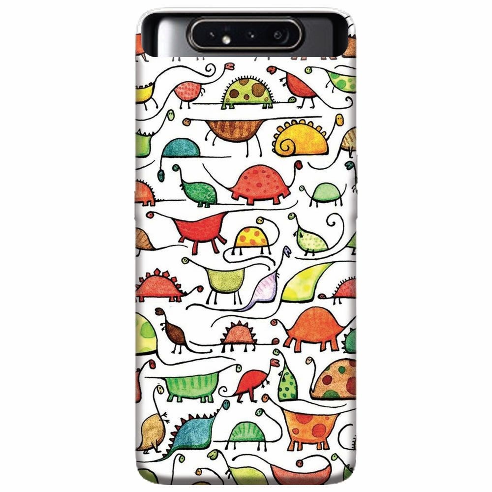 Husa silicon pentru Samsung Galaxy A80, Dino