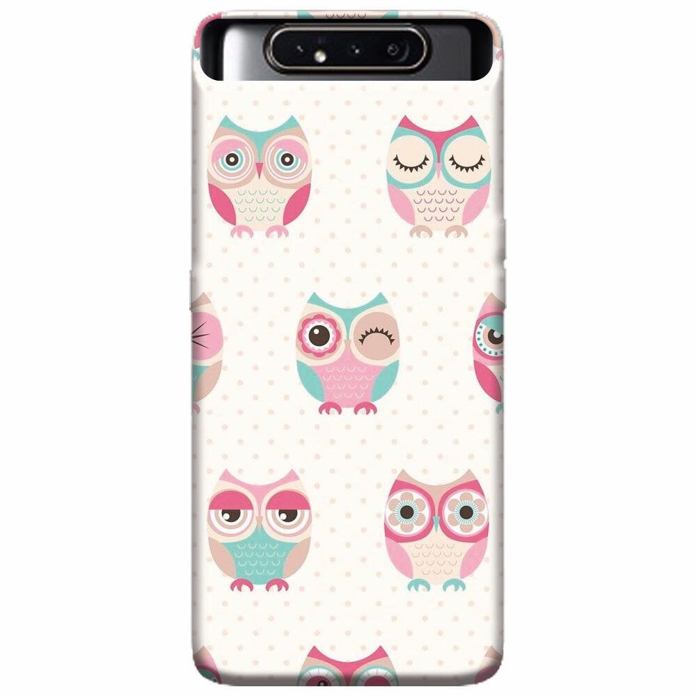 Husa silicon pentru Samsung Galaxy A80, Owl Pattern