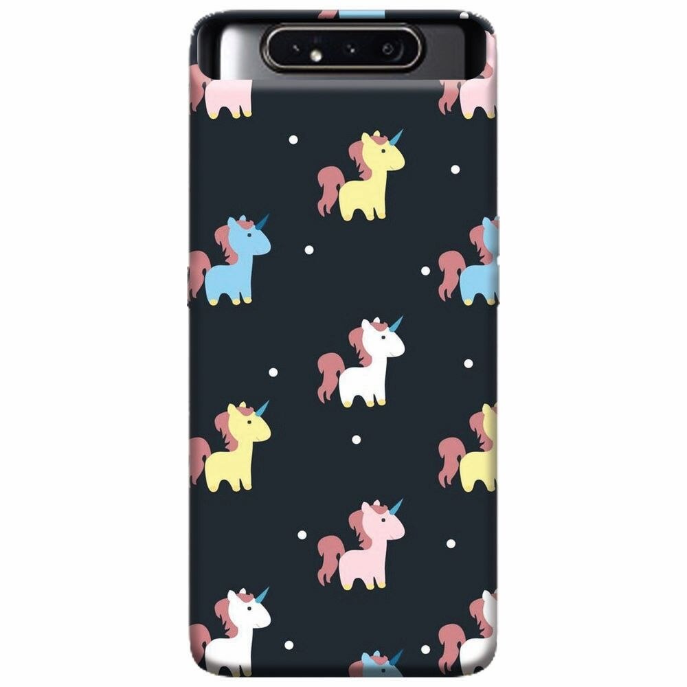 Husa silicon pentru Samsung Galaxy A80, Unicorns