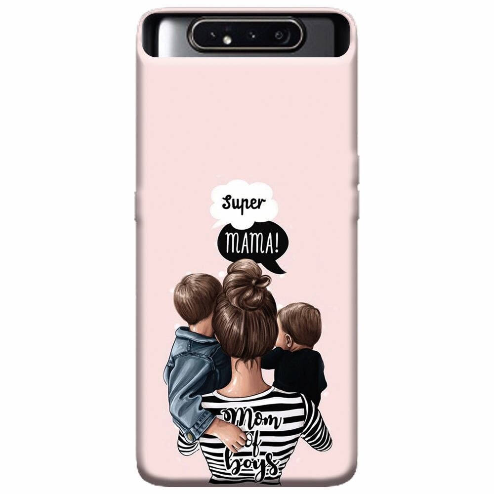 Husa silicon pentru Samsung Galaxy A80, Mom Of Boys