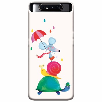Husa silicon pentru Samsung Galaxy A80, Happy Animals Husa silicon pentru Samsung Galaxy A80, Happy Animals