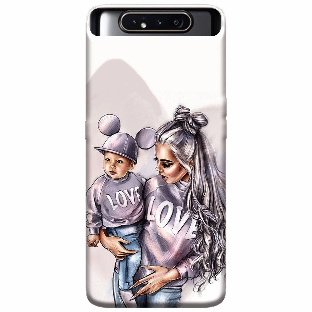 Husa silicon pentru Samsung Galaxy A80, Mommy Love