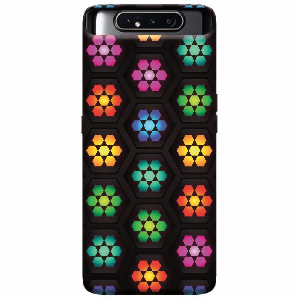 Husa silicon pentru Samsung Galaxy A80, Kaleidoscope Mosaic Patterns