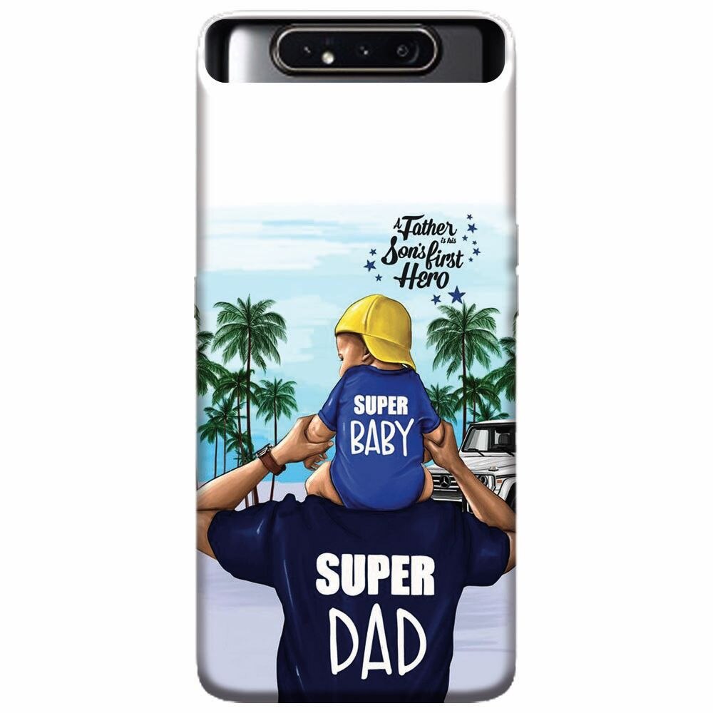 Husa silicon pentru Samsung Galaxy A80, Super Dad