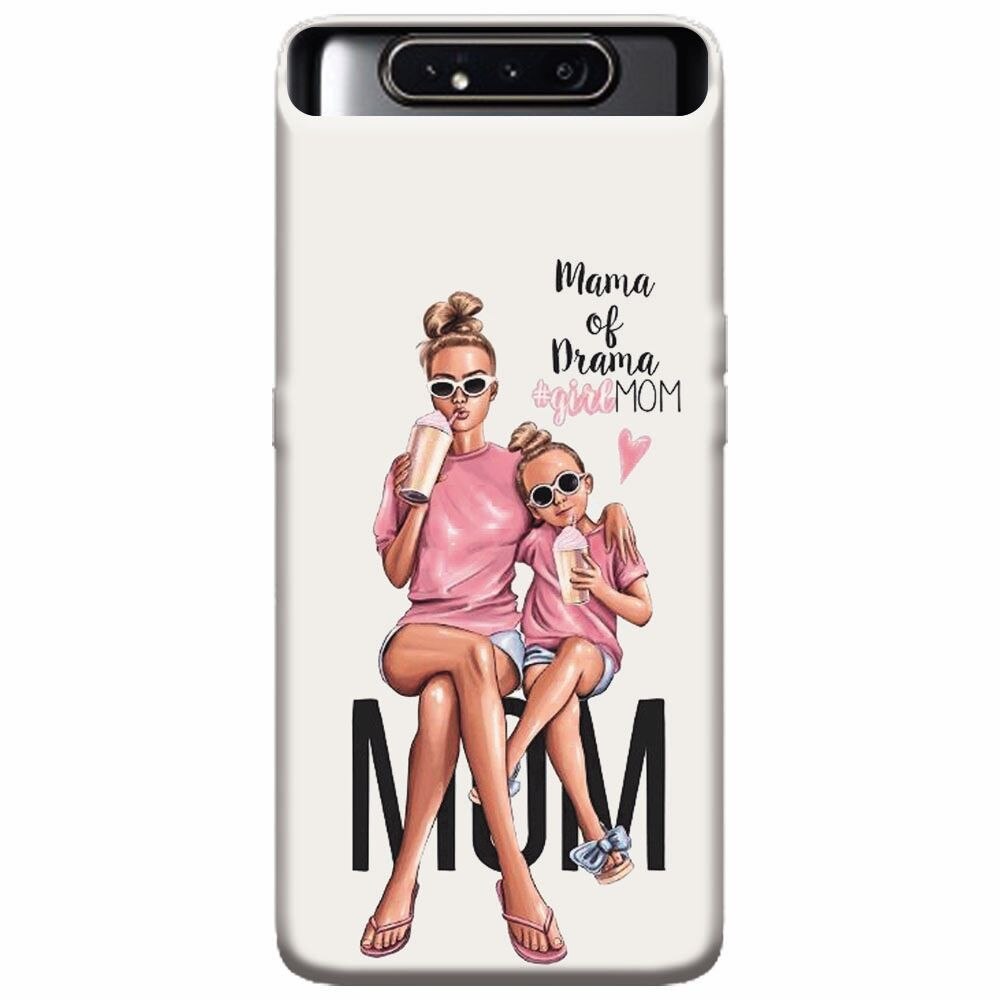 Husa silicon pentru Samsung Galaxy A80, Mom Of Drama GirlMOM
