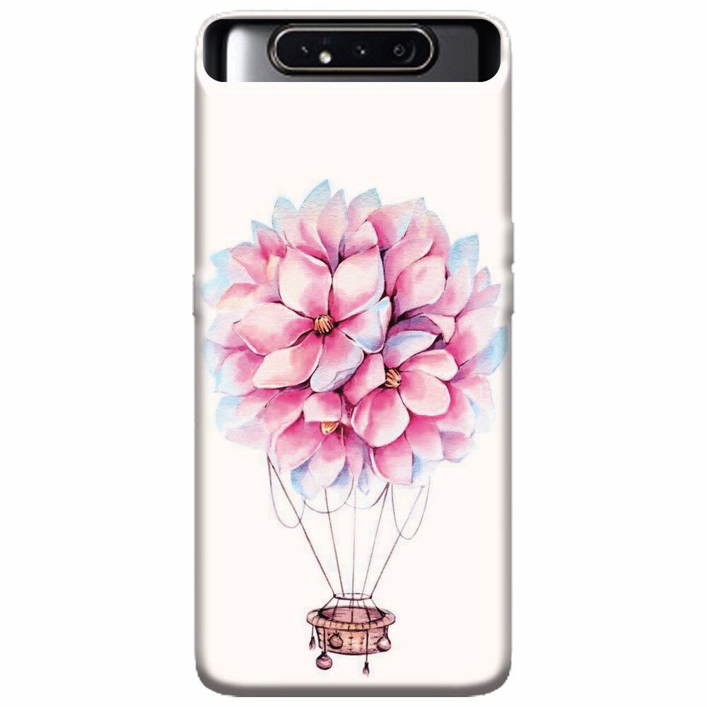 Husa silicon pentru Samsung Galaxy A80, Flower Baloon