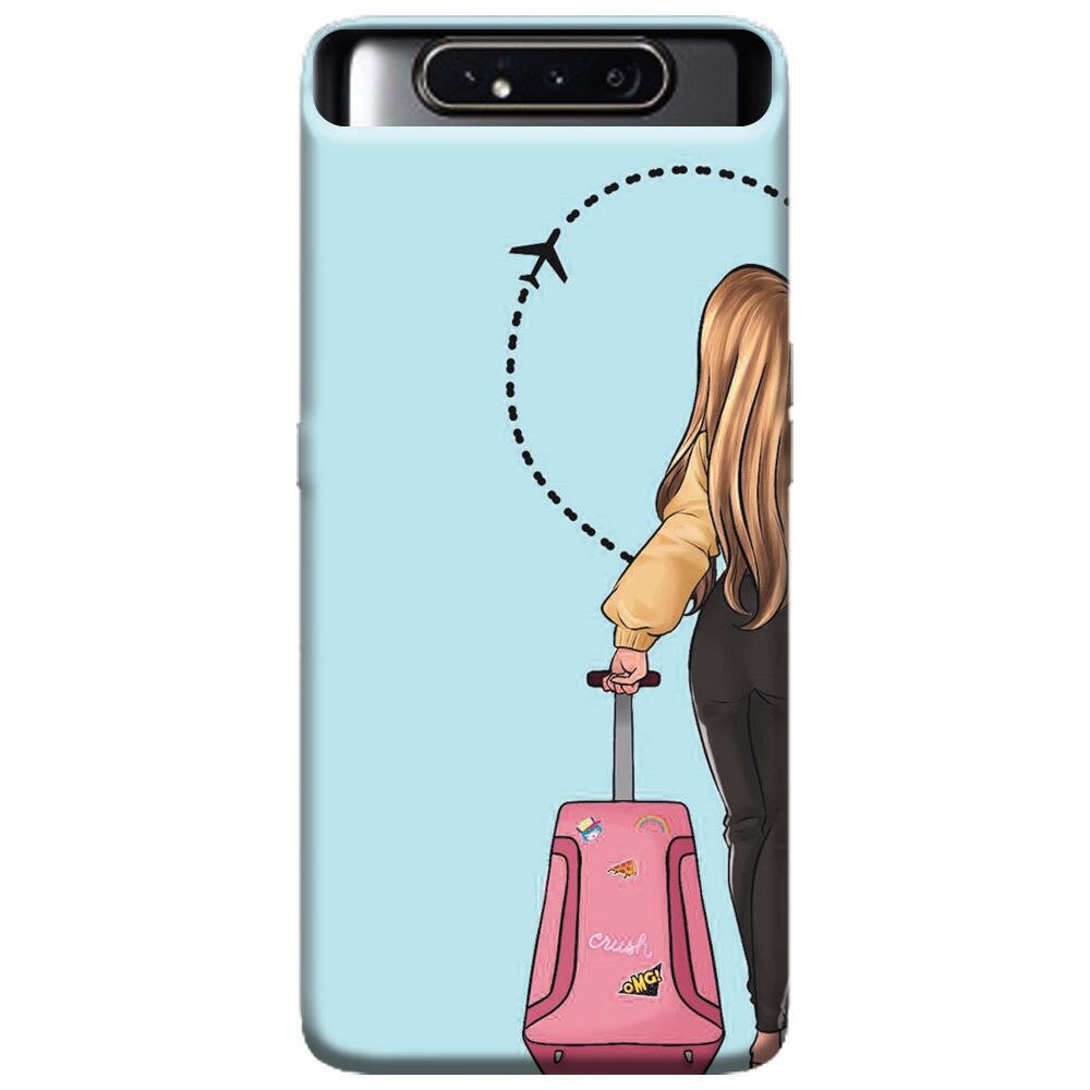 Husa silicon pentru Samsung Galaxy A80, Travel Girl