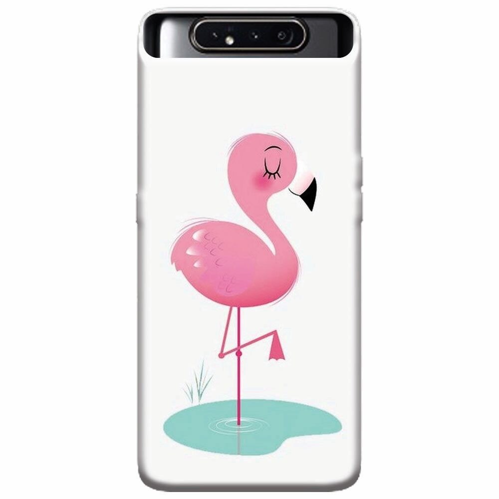 Husa silicon pentru Samsung Galaxy A80, Flamingo Pink