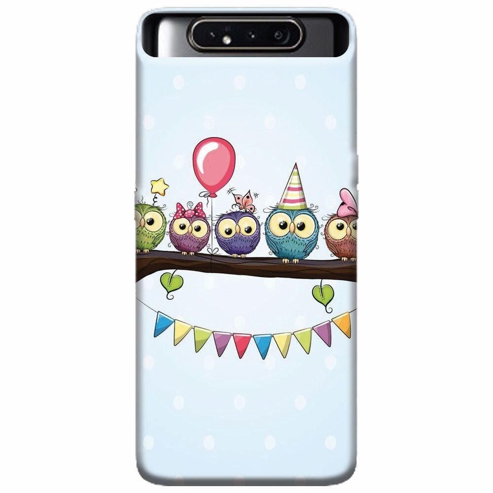 Husa silicon pentru Samsung Galaxy A80, Party Birds