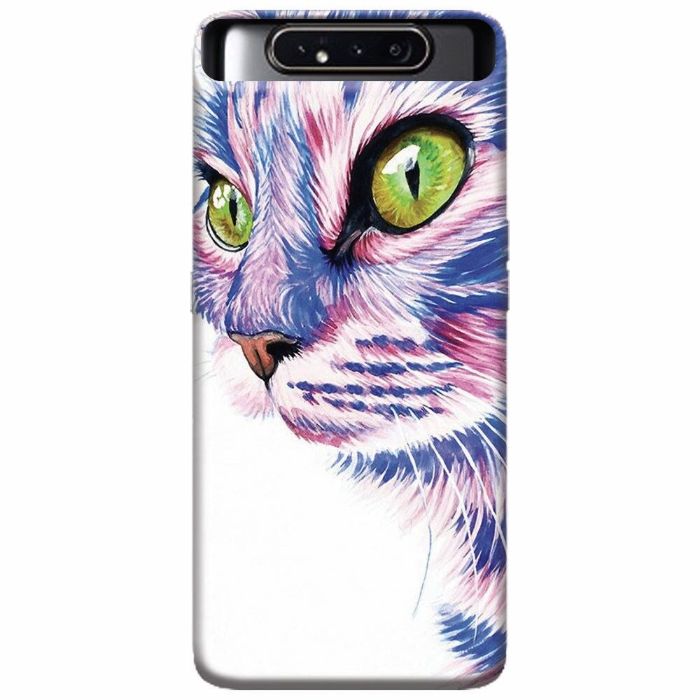 Husa silicon pentru Samsung Galaxy A80, Colorfull Cat