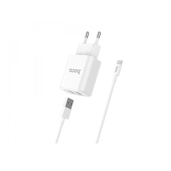 Incarcator C62A Hoco, 220 V, 2.1 A, 2 x USB, Micro-USB, Alb Incarcator C62A Hoco, 220 V, 2.1 A, 2 x USB, Micro-USB, Alb