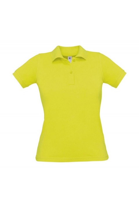 Tricou polo chelsea, negru, Verde lime