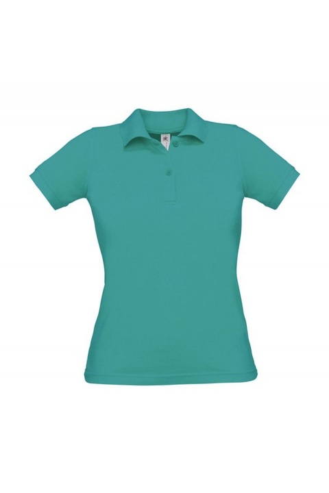 Tricou polo chelsea, negru, Turcoaz