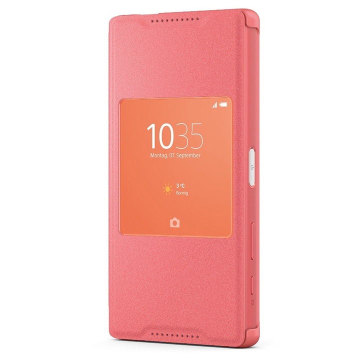 Калъф Sony Xperia Z5 Compact Style Cover Window SCR44 , Корал