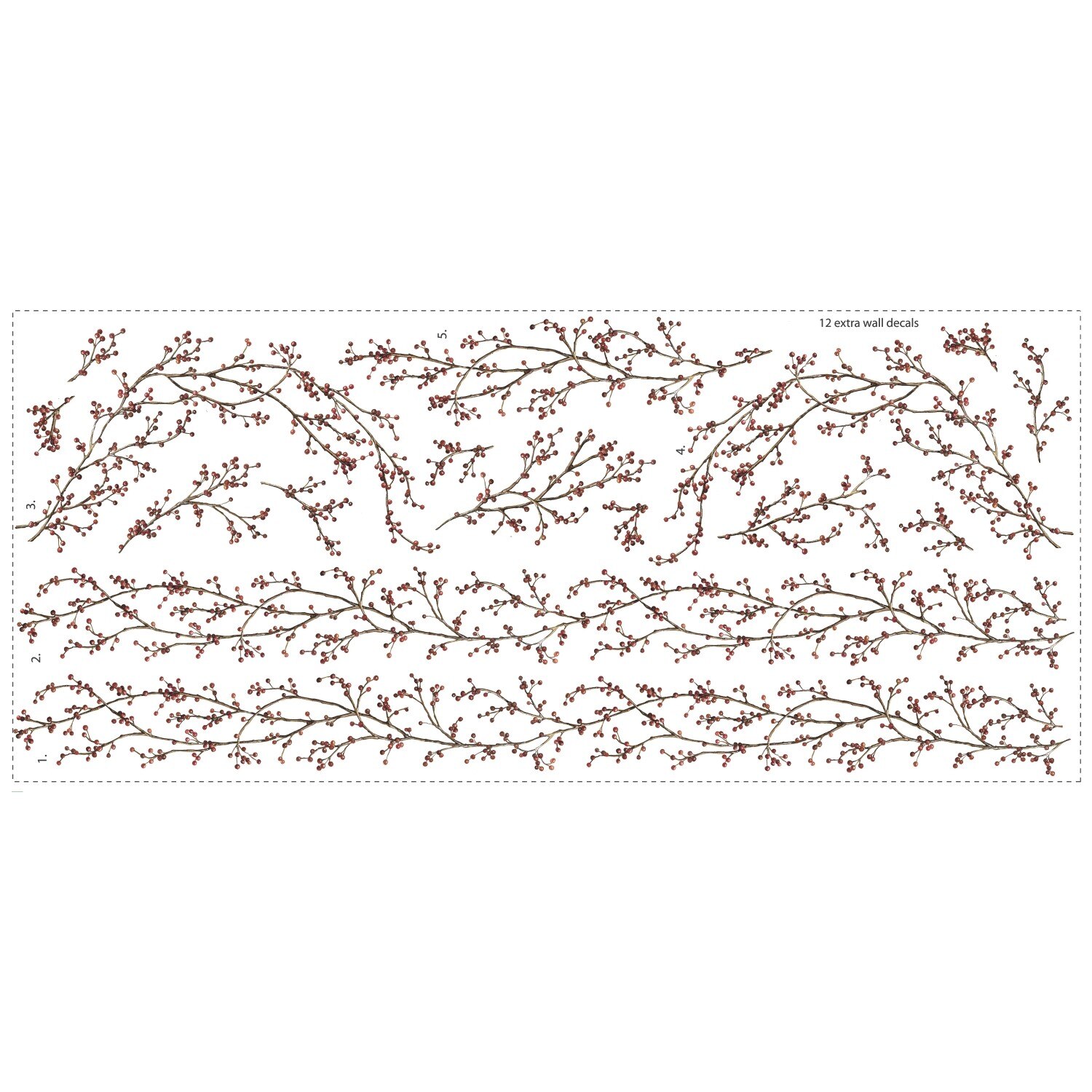 Sticker decorativ BERRY VINE | 1 colita de 45,7 cm x 101,6 cm