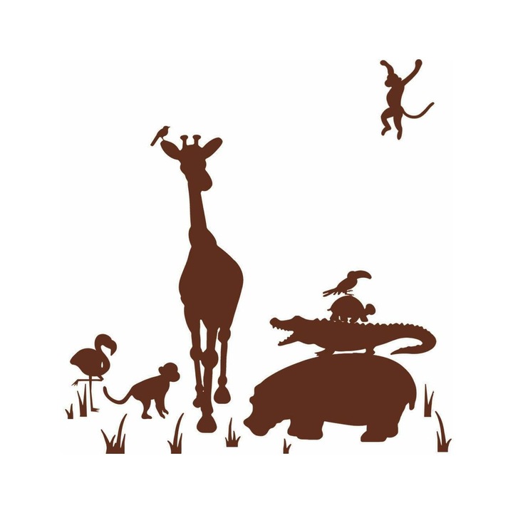 Sticker gigant ANIMAL SILHOUETTES MARO | 95,3 x 48,3 cm