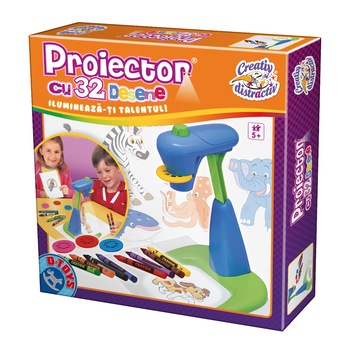Joc creativ D-Toys, Proiector cu 32 desene Joc creativ D-Toys, Proiector cu 32 desene