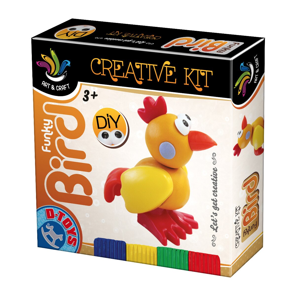 Joc creativ D-Toys, Plastilina Funky Bird