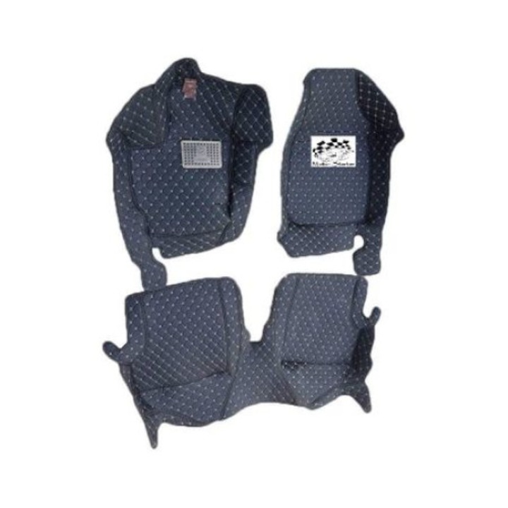 Set covorase auto LUX piele 5D, design unic, dedicat Skoda Octavia II 2007-2014 (cusatura bej )