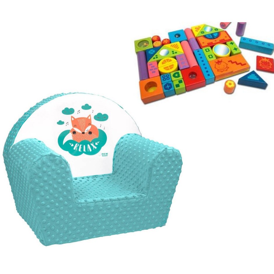 Menta Minky Rókás Babafotel + Bababarát Színes Fa Építőkocka M Toys Fotel Róka eMAG.hu