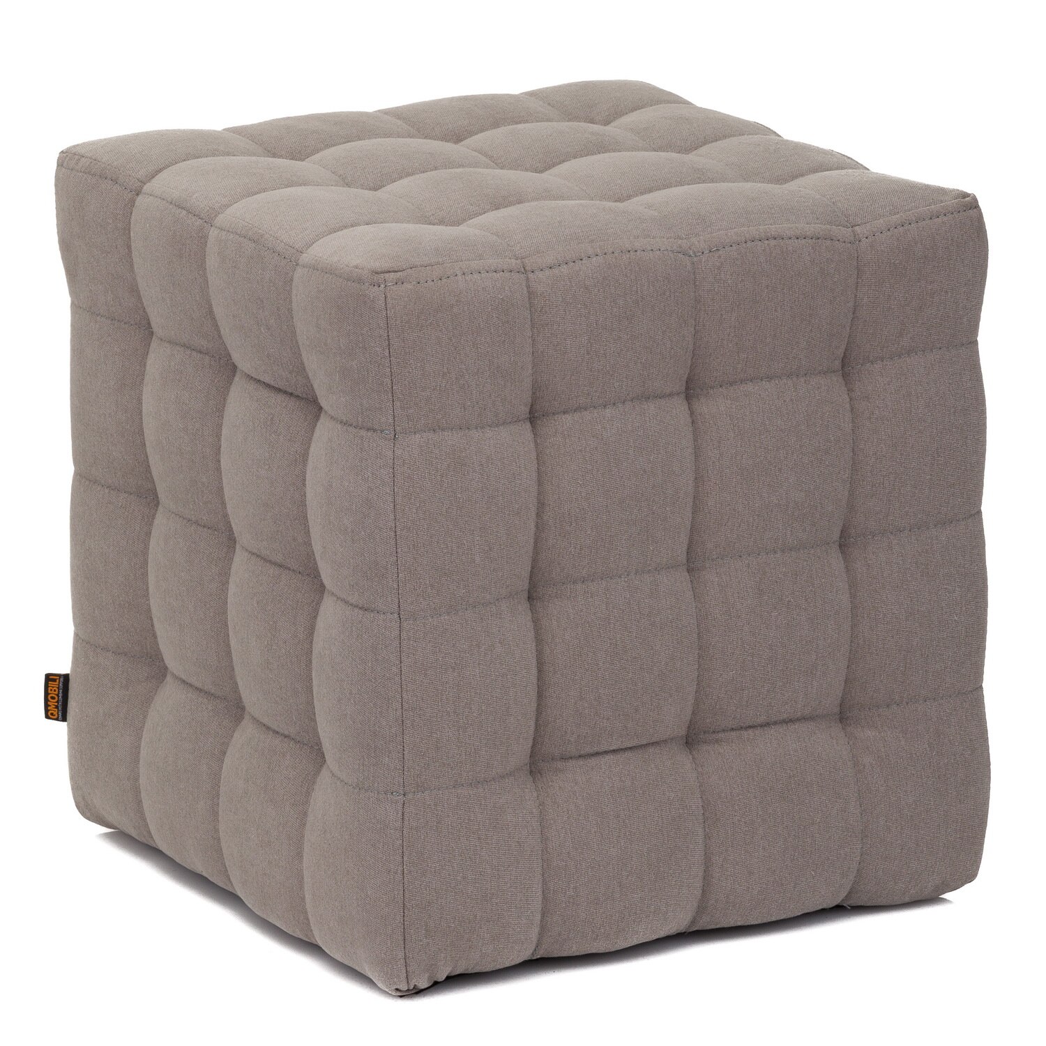 Taburet QMOBILI BUMP Gri, stofa D impermeabila, taburet tip cub