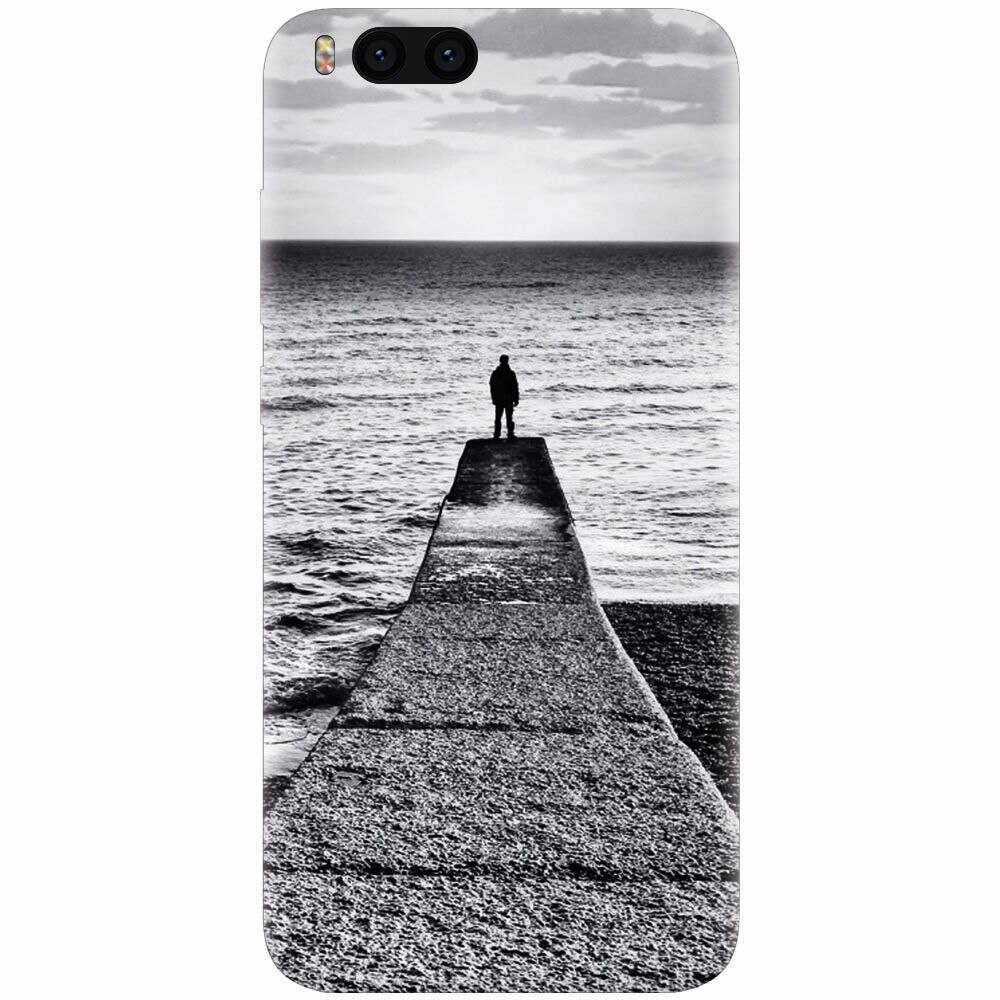 Husa silicon pentru Xiaomi Mi 6, Abstract Dock Man Grey