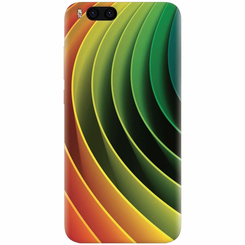 Husa silicon pentru Xiaomi Mi 6, 3D Multicolor Abstract Lines