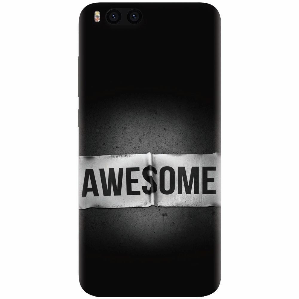 Husa silicon pentru Xiaomi Mi Note 3, Awesome Label Dark