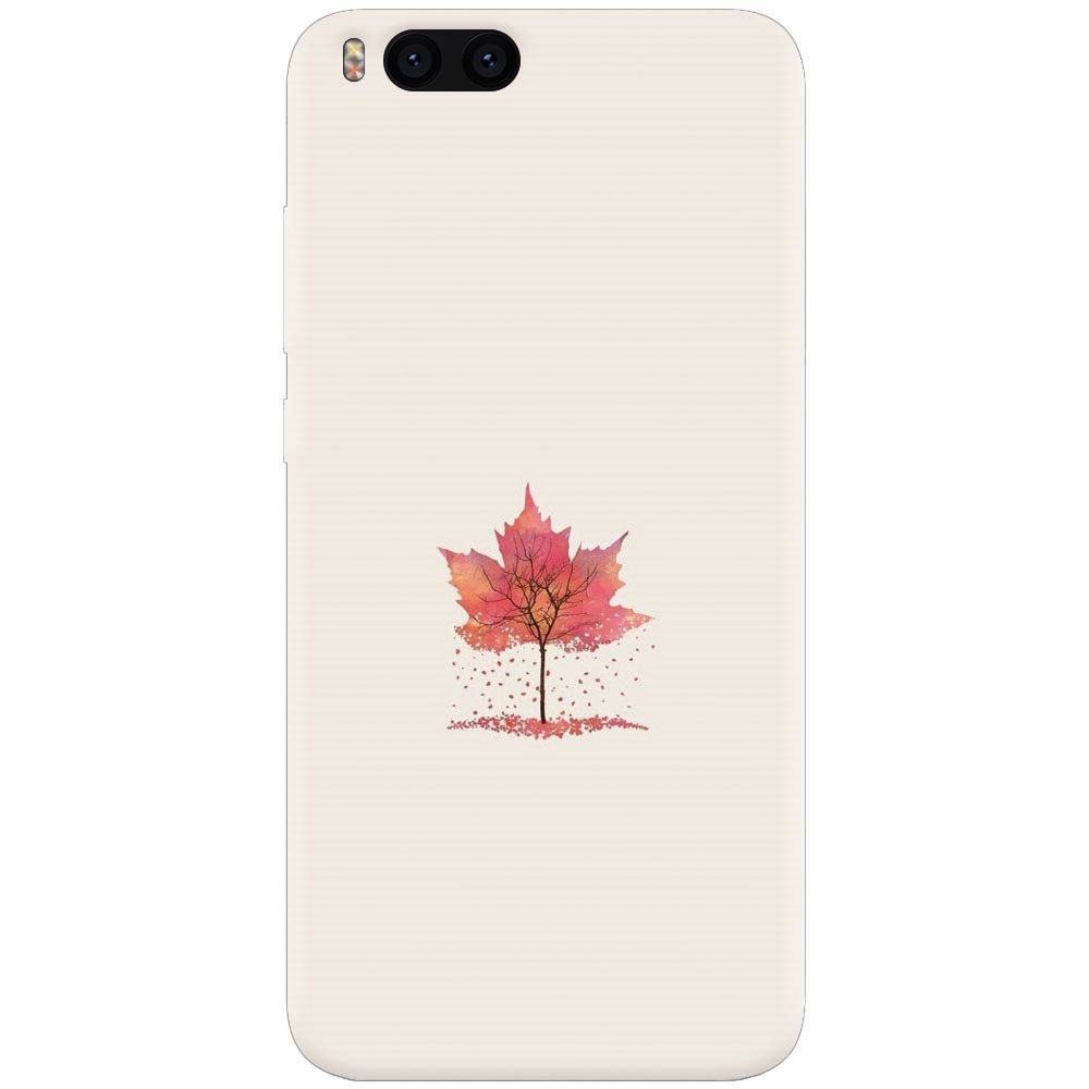 Husa silicon pentru Xiaomi Mi Note 3, Autumn Tree Leaf Shape Illustration