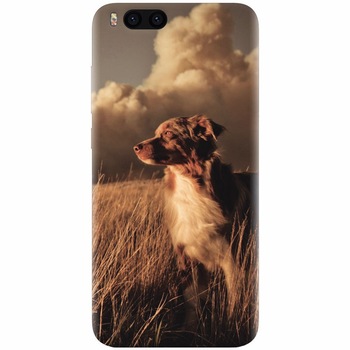 Husa silicon pentru Xiaomi Mi 6, Alone Dog Animal In Grass Husa silicon pentru Xiaomi Mi 6, Alone Dog Animal In Grass