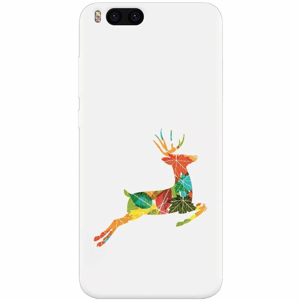 Husa silicon pentru Xiaomi Mi Note 3, Colorful Reindeer Jump Illustration