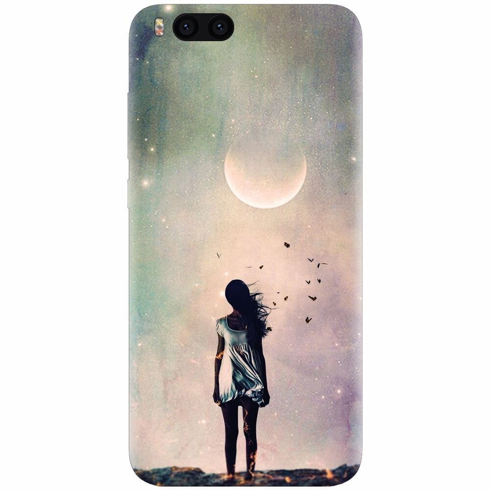 Husa silicon pentru Xiaomi Mi 6, Alone Woman Cgi Hd K