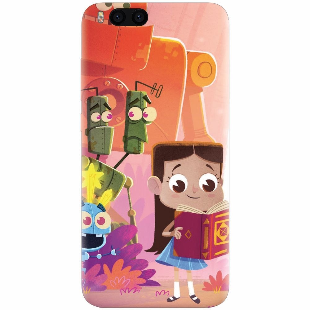 Husa silicon pentru Xiaomi Mi Note 3, Children Kids Robots Illustration Colorful K